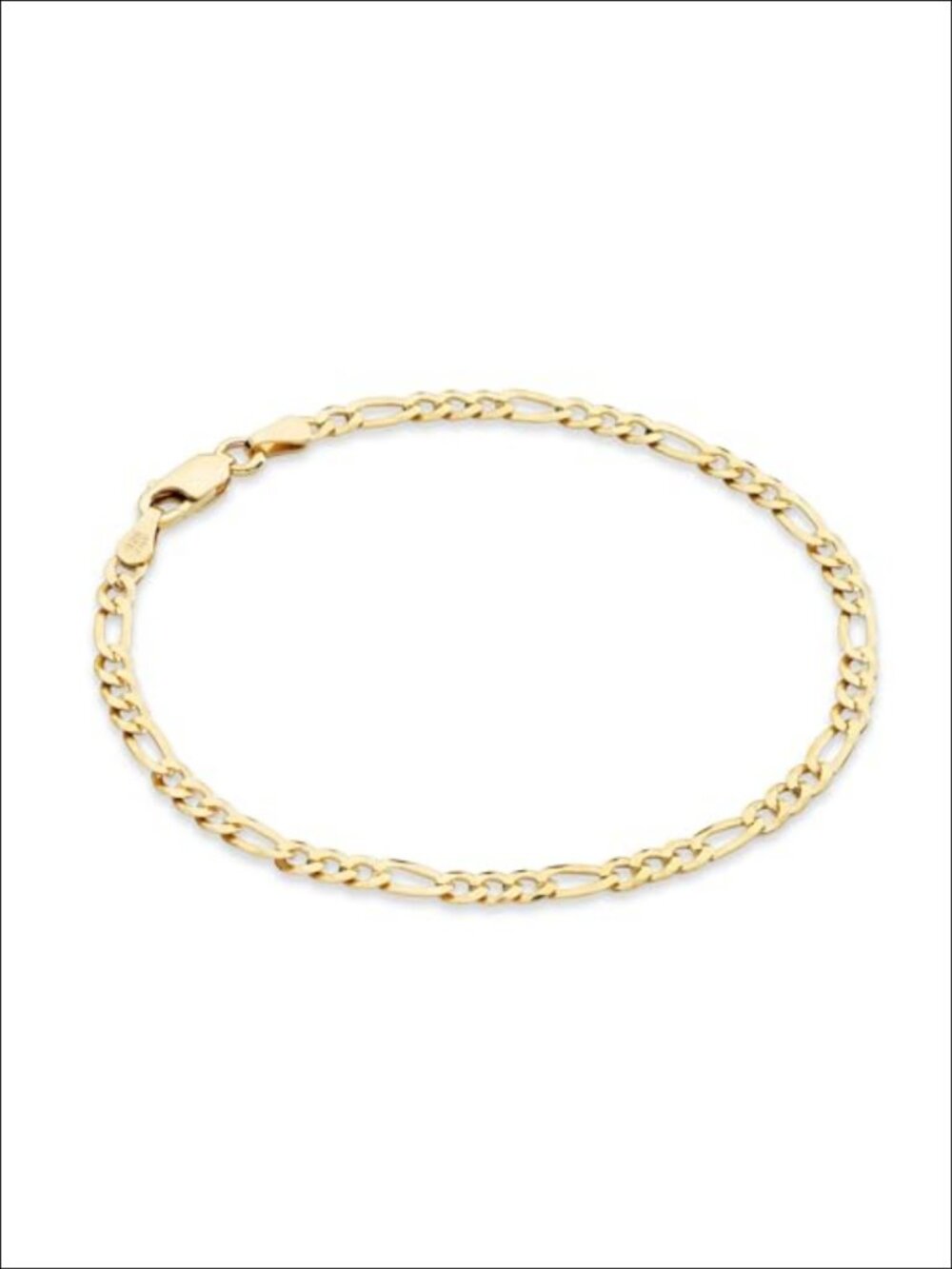Italian 925 Sterling Silver 3mm Figaro Chain Bracelet for Women